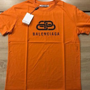 balenciaga orange t shirt